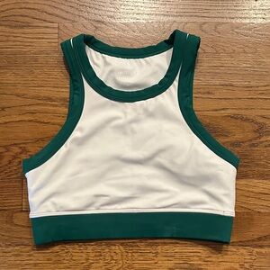 WILO Green and White Sports Bra